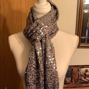 Iman sequin silver scarf